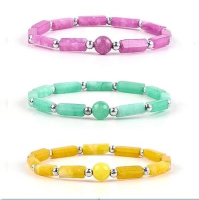 качество  3mm/8mm/13mm Rectangle Bead Healing Energy Crystal Gemstone Bracelet завод