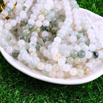 Tian Shan Green Jade Round Bead Natural Crystal Gemstone Различные размеры бусины