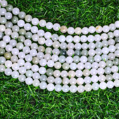 Tian Shan Green Jade Round Bead Natural Crystal Gemstone Различные размеры бусины