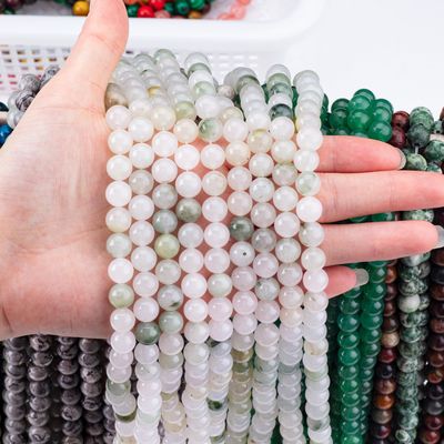 Tian Shan Green Jade Round Bead Natural Crystal Gemstone Различные размеры бусины