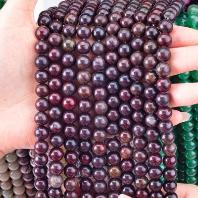 Красный цветок яспис круглые бусы натуральный кристалл драгоценный камень Различные размеры бусины свободные бусины для изготовления ювелирных изделий DIY