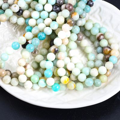 Amazonite Round Bead Natural Crystal Gemstone Различные размеры бусины