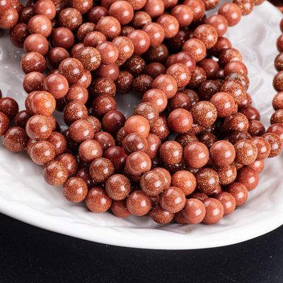 Золотой песчаник круглые бусы натуральный кристалл драгоценный камень свободные бусы для изготовления ювелирных изделий
