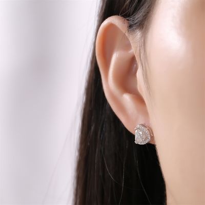 Moissanite 925 Sterling Silver Stud Earrings Поддержка OEM ODM