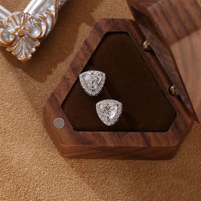 Moissanite 925 Sterling Silver Stud Earrings Поддержка OEM ODM