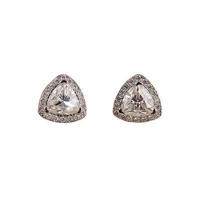 Moissanite 925 Sterling Silver Stud Earrings Поддержка OEM ODM