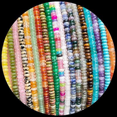 Кристальный драгоценный камень Rondelle Abacus Форма HeShi Bead Различные виды камней Спустяки из бижутерии