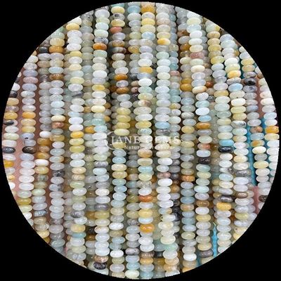 Естественный кристаллический драгоценный камень Rondelle Abacus Форма Амазонита Тигровое око