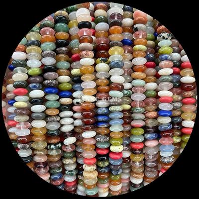 Розовый авентуриновый зеленый авентуриновый драгоценный жемчуг Natural Crystal UFO Shape Stone Loose Bead Strands для браслетов