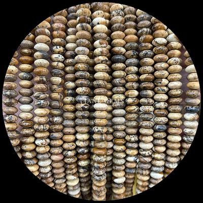 Sodalite Picture Stone Gem Bead Natural Crystal UFO Shape Stone Loose Bead Strands For Bracelets Каменные жемчужные бусины с натуральным кристаллом