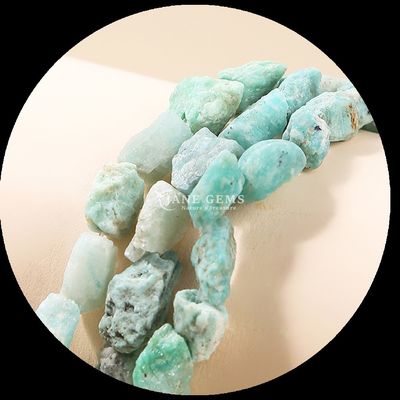 Фторит Амазонит Gem Bead натуральный кристалл сырой грубый камень свободные бусы для браслетов