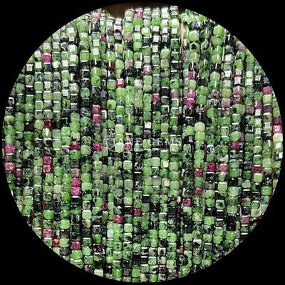 Драгоценные кубические бусины Рубиновый зоизит Тигровое око свободные нитки квадратные бусины для самодельного изготовления ювелирных изделий