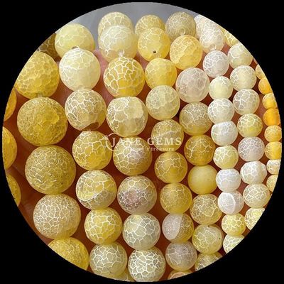 Драгоценный камень круглой формы Бусы Желтый Синий Отраженный Агат Свободные нитки для ювелирных изделий DIY