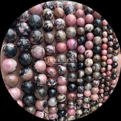 Драгоценный камень Круглая форма Хаулит Рохдонит Кристальный камень Различные виды лечебных камней для ювелирных изделий